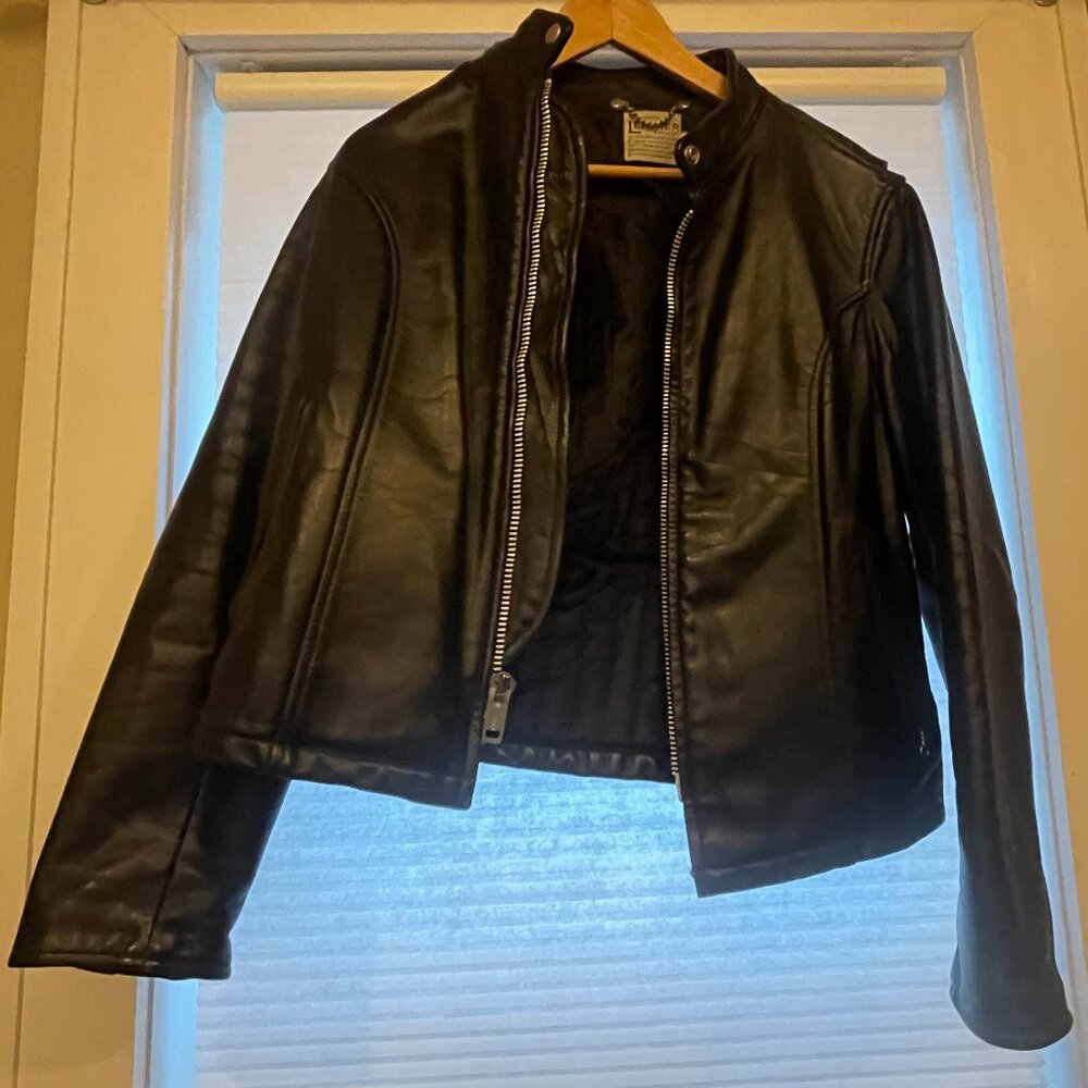 🔥 Vintage 1970s-1980s Black Genuine Leather Motorcycle Jacket Women’s Medium